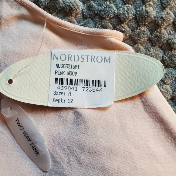 Nordstrom Lingerie 2 way Camisole Tank Ballet Pink Size M NWT - Picture 2 of 7